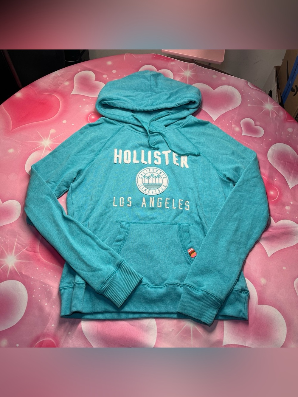 Blue Hollister surf hoodie